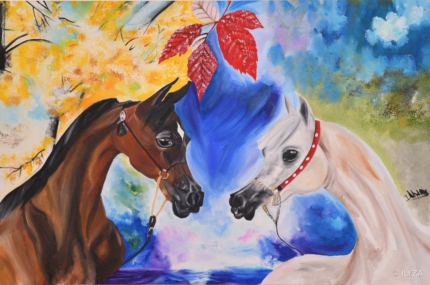 Au fil des saisons, Huile, 115 × 84 cm · ILYZA