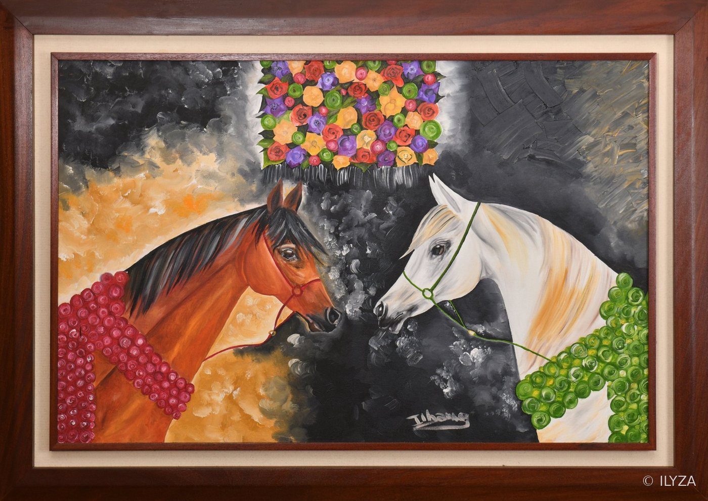 Face à face, Huile, 120 × 90 cm · ILYZA