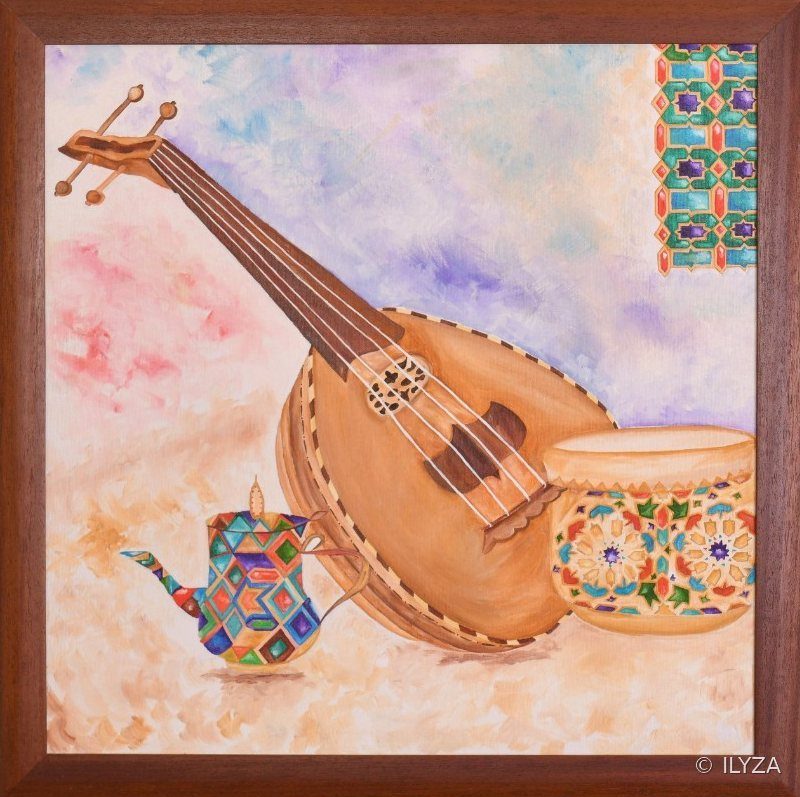L’heure de l’oud, Huile, 76 × 60 cm · ILYZA